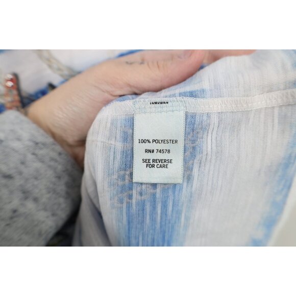 Vintage Y2K Cache Women Large Babydoll Beach Chain All Over Print T-Shirt USA - Picture 9 of 14